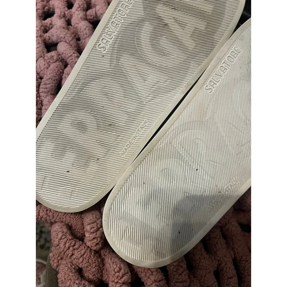 Salvatore Ferragamo Groove Men's Sandals Size 11 Slide White